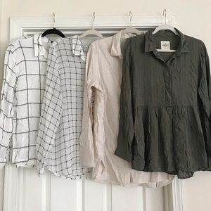 Set of 4 Long Sleeved Assorted Tops Blouses